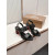 Christian Louboutin Black Leather Metal‑Ring Block Heel Sandals