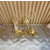 Christian Louboutin Gold Metallic 150mm Platform Ankle‑Strap High‑Heel Sandals
