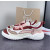Christian Louboutin Pink‑Burgundy Chunky Bubble‑Sole Lace‑Up Sneakers