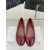Christian Louboutin × Maison Margiela Burgundy Patent Tabi Split‑Toe Flat Shoes