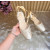Christian Louboutin Cream Satin Crystal‑Embellished Ankle‑Tie Slingback Ballet Flats