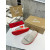 Christian Louboutin Beige Rubber Spiked Slide Sandal