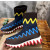 Christian Louboutin Colorful Zig‑Zag Knit Sock Ankle Boots Serrated Sole