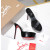 Christian Louboutin Black Patent PVC Strap Platform Stiletto Heel Mules