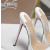 Christian Louboutin White Patent 150mm Clear‑Strap Platform Mule Heels