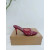 Christian Louboutin Burgundy Mesh Crystal 70mm Pointed‑Toe Mule High‑Heel Sandals