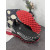 Christian Louboutin Black Silver‑Spiked Slip‑On Sneakers Red Shark‑Tooth Sole