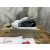 Christian Louboutin Denim Mixed‑Media Crystal Spike Low‑Top Sneakers
