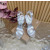 Christian Louboutin Silver Metallic Double‑Strap Platform High‑Heel Sandals 120mm heel