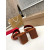 Christian Louboutin Cognac Brown Leather 55mm heel Block Heel Slide Sandal