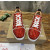 Christian Louboutin Red Patent Spiked Low‑Top Sneakers