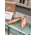 Christian Louboutin Nude Patent Leather Pointed‑Toe Low‑Wedge Heel Flats