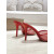 Christian Louboutin Red Mesh Crystal‑Embellished 100mm Peep‑Toe Stiletto Heel Mules