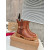 Christian Louboutin Brown Leather Buckle‑Strap Lug‑Sole Chelsea Ankle Boots