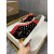Christian Louboutin Black Printed Suede Red‑Trim Gold‑Spiked High‑Top Sneakers