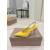 Christian Louboutin Yellow Patent Pointed‑Toe Slingback Stiletto Heel Pumps