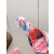 Christian Louboutin Pink Watercolor‑Print Satin Bow Mule Kitten Heel Sandals 55mm heel