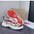 Christian Louboutin Pink‑Burgundy Chunky Bubble‑Sole Lace‑Up Sneakers