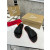 Christian Louboutin Black Spiked CL Logo Slide Sandals
