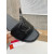 Christian Louboutin Signature Stitched Logo Black Leather Flat Slip‑on Sandal