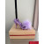 Christian Louboutin Purple Satin Feather 100mm Slingback Sandals