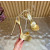 Christian Louboutin Gold Metallic 150mm Platform Ankle‑Strap High‑Heel Sandals