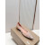 Christian Louboutin Pink Mesh Crystal Pearl Embellished Pointed‑Toe Flat Shoes