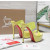 Christian Louboutin Neon Yellow Patent 150mm Clear‑Strap Platform Mule Heels