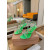 Christian Louboutin Green Patent Studded Ankle‑Strap Stiletto Heel Sandals 120mm heel