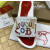 Christian Louboutin White Cartoon‑Graffiti Spiked Slide Sandals Red Footbed