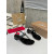 Christian Louboutin Croc‑embossed Black Leather Block Heel Thong Sandal