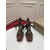 Christian Louboutin Brown Satin Ankle Wrap Bow Kitten Heel Pumps