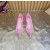 Christian Louboutin Pink Mesh Pearl Crystal‑Embellished Pointed‑Toe Flat Pumps