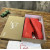Christian Louboutin Red Perforated Leather Red‑Spiked Low‑Top Sneakers