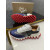 Christian Louboutin Navy‑Silver Glitter Shark Tooth Sole Low‑Top Sneakers