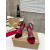 Christian Louboutin Burgundy Velvet 100mm heel Ankle Strap Sandals