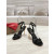 Christian Louboutin Black Satin 100mm Gold‑Sculpted Heel Ankle‑Strap Sandals