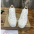 Christian Louboutin White Perforated White‑Spiked Low‑Top Sneakers