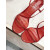 Christian Louboutin Red Patent Leather 100mm Stiletto Heel Slingback Sandals