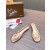 Christian Louboutin Clear Strap Crystal‑Embellished Gold Flat Slide Sandals