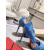 Christian Louboutin Blue Cartoon Print Scalloped 100mm heel Pump