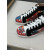 Christian Louboutin Red Graffiti Print High‑Top Sneakers