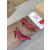 Christian Louboutin Burgundy Leather 85mm Pointed Toe Slingback Pumps