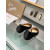 Christian Louboutin Black Satin Pointed‑Toe Low‑Wedge Heel Flats