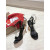 Christian Louboutin Black Satin 100mm Gold‑Sculpted Heel Ankle‑Strap Sandals