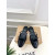 Christian Louboutin Black Patent Leather Slingback Flat Mule Flats