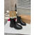 Christian Louboutin Black Smooth Leather Lug‑Sole Chelsea Ankle Boots