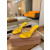 Christian Louboutin Yellow Patent Leather 100mm heel Silver‑Spiked Mule High‑Heel Sandals