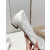 Christian Louboutin White Mesh Crystal‑Studded Pointed‑Toe Flat Shoes