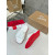 Christian Louboutin White Spiked CL Logo Slide Sandal